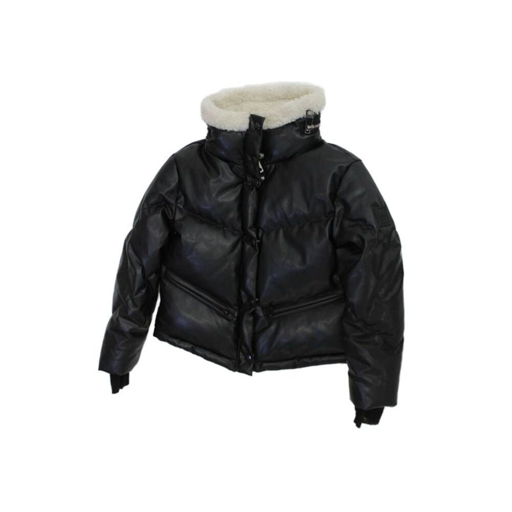 SAM Girls Zippered Button-Down Long Sleeve Basic Puffer Coat Black Size 6